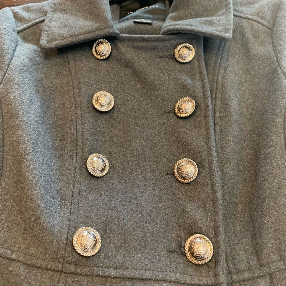 Iris Basic Gray Peacoat Size Small - image 7